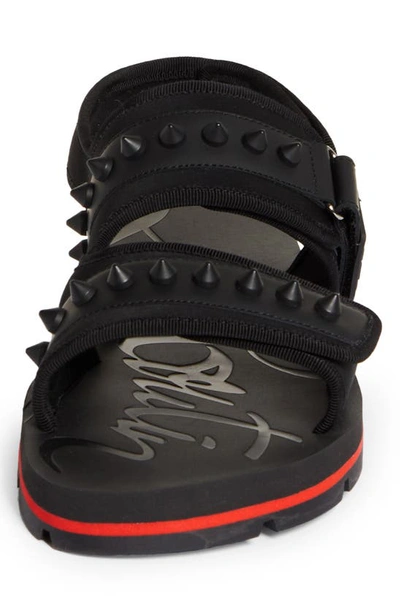 Shop Christian Louboutin Siwa Spike Sport Sandal In Black