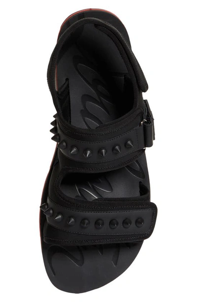 Shop Christian Louboutin Siwa Spike Sport Sandal In Black