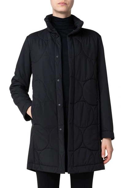 Shop Akris Punto 2-in-1 Quilted & Wool Blend Car Coat In 009 Black