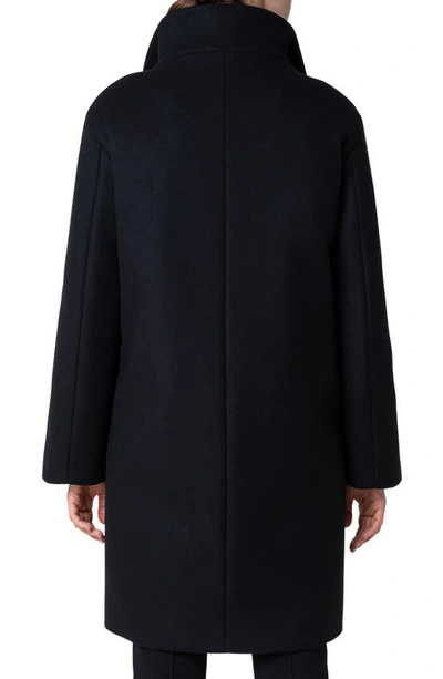 Shop Akris Punto 2-in-1 Quilted & Wool Blend Car Coat In 009 Black