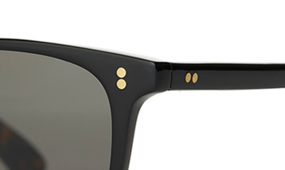 Shop Toms Emerson 51mm Round Sunglasses In Shiny Black/ Dark Grey