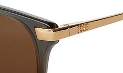 Shop Toms Sandela 56mm Round Sunglasses In Grey Multi Fade/ Brown