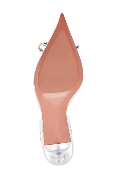 Shop Amina Muaddi Rosie Glass Pointed Toe Slingback Pump In Pvc Transparent