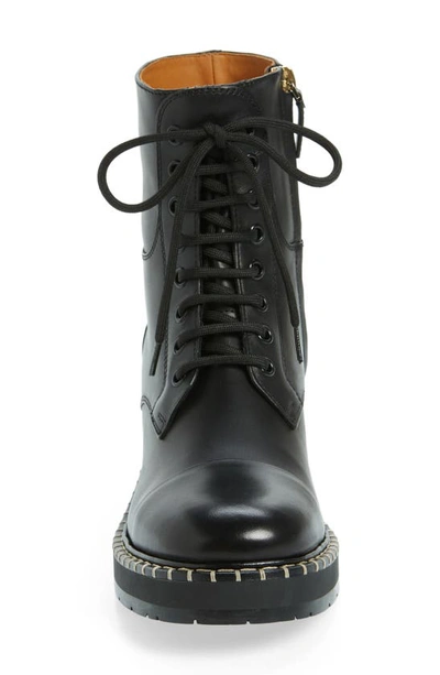 Shop Chloé Noua Combat Boot In Black