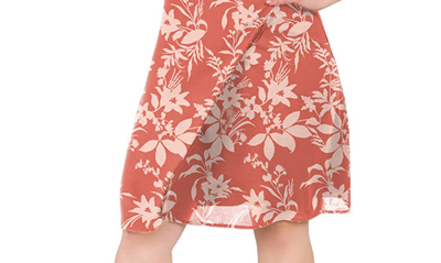 Shop Standards & Practices Candice Georgette Wrap Dress In Brick Pink