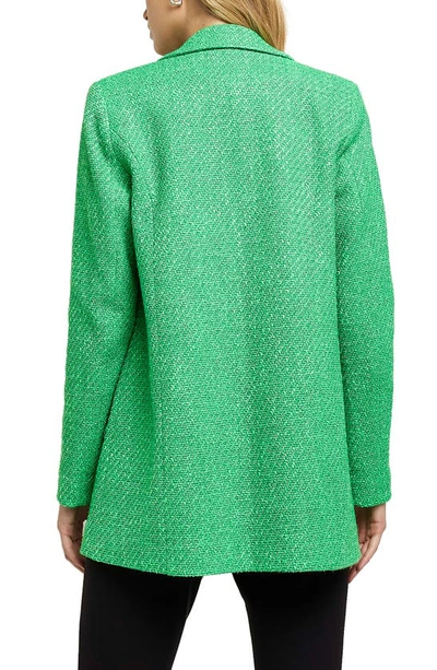 River Island Boucle Fitted Blazer In Green - Part Of A Set In Green
