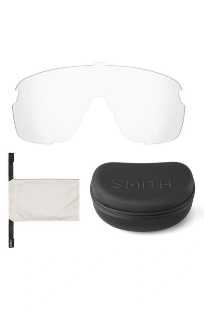 Shop Smith Bobcat 135mm Chromapop™ Shield Sunglasses In White / Black