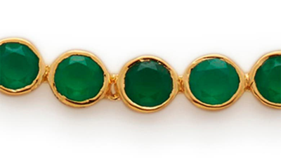 Monica Vinader X Kate Young Recycled 18ct Yellow Gold-plated Vermeil Sterling Silver And Onyx Neckla In 18ct Gold Vermeil On Sterling