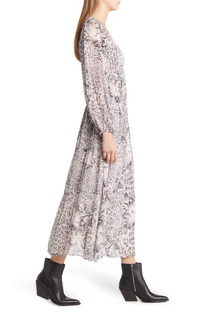 Shop Allsaints Amara Laertes Print Long Sleeve Maxi Dress In Ecru White