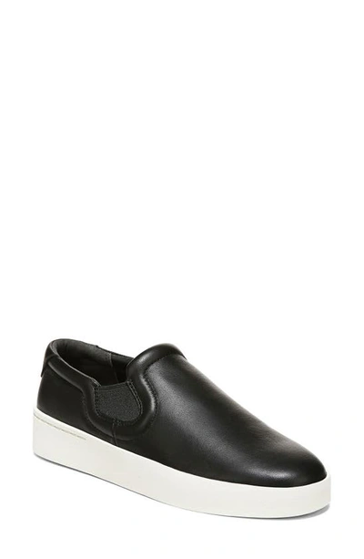 Shop Vince Pacific Leather Slip On Sneaker In Black