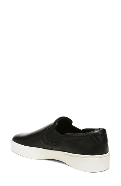 Shop Vince Pacific Leather Slip On Sneaker In Black