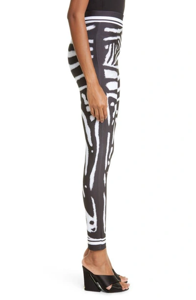 Shop Dolce & Gabbana Zebra Print Ankle Zip Leggings In Hh3ts Zebre Fdo Zebrato