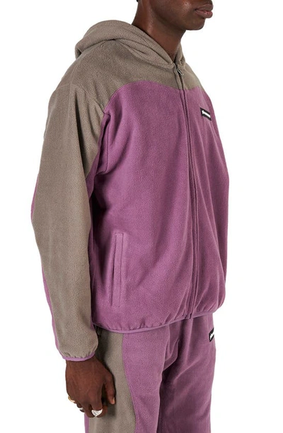 Shop Pleasures Whiskey Zip-up Hoodie In Mauve