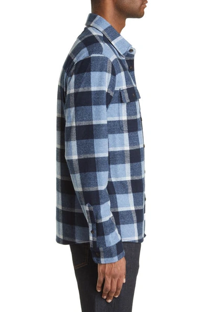7 Diamonds Generation Stretch Plaid Button-up Shirt In Light Blue