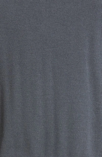 Shop John Smedley Tapton Half Zip Merino Wool Sweater In Slate Grey