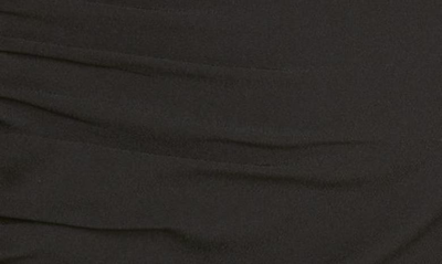 Shop Versace Ruched Crop Halter Neck Top In Black