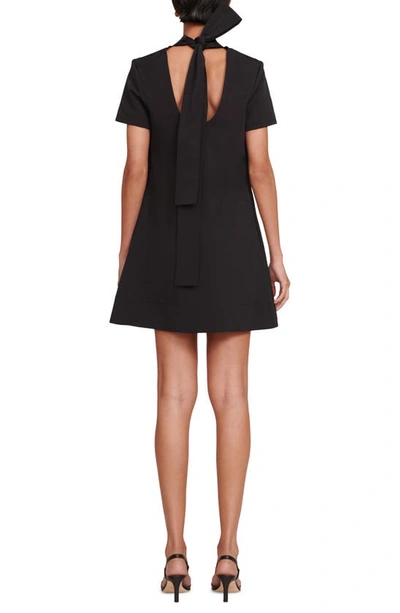 Shop Staud Ilana Short Sleeve Minidress In Black