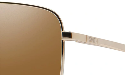 Shop Smith Outcome 59mm Chromapop™ Polarized Aviator Sunglasses In Gold / Brown
