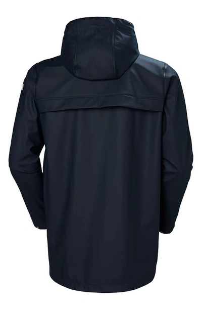 Shop Helly Hansen Moss Waterproof Rain Coat In Navy