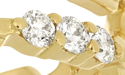 Bony Levy Varda Link Dual Row Diamond Ring In 18k Yellow Gold