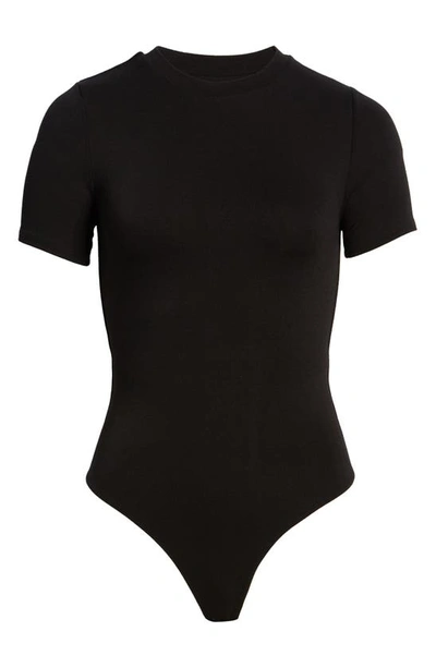 Shop Naked Wardrobe The Nw Lovin' The Crew T-shirt Bodysuit In Black