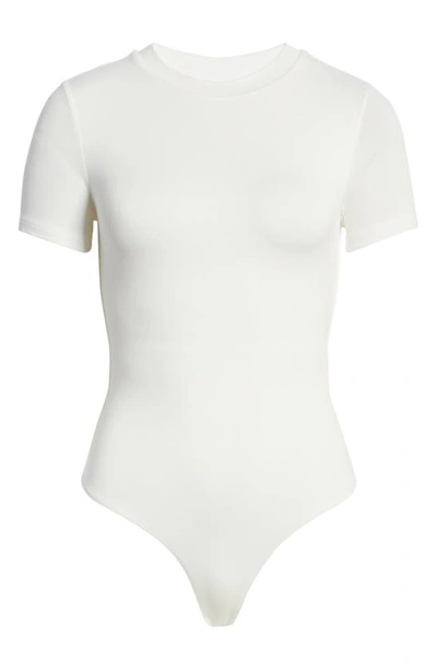 Naked Wardrobe Nw Mock Neck Bodysuit In Off White