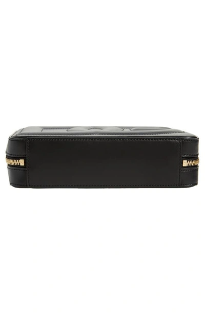 Shop Dolce & Gabbana Medium Dg Logo Leather Camera Crossbody Bag In Black