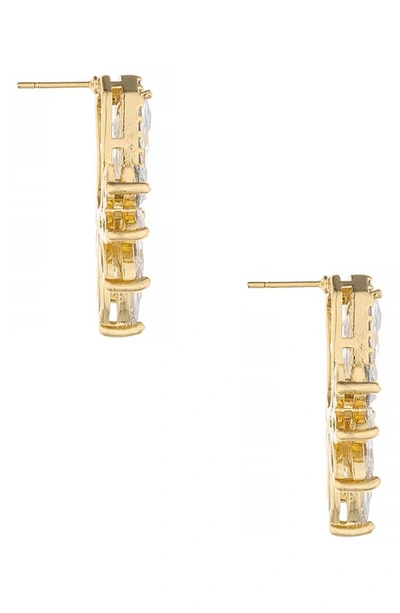 Ettika Crystal Stud Earrings In Gold