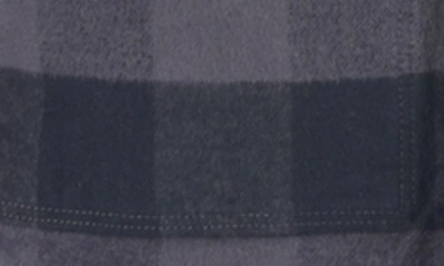Shop Kato The Anvil Plaid Flannel Shirt Jacket In Black Gray