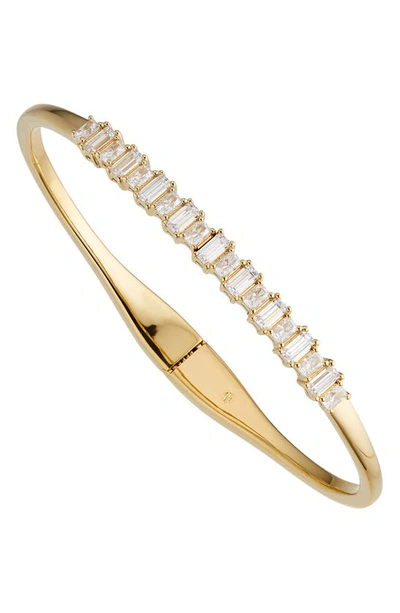 Shop Nadri Chateau Cubic Zirconia Hinge Bracelet In Gold