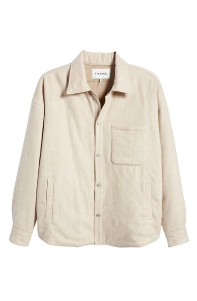 ☆セール フレーム メンズ ジャケット・ブルゾン アウター Warm Textured Wool Blend Snap-Up Shirt Jacket 