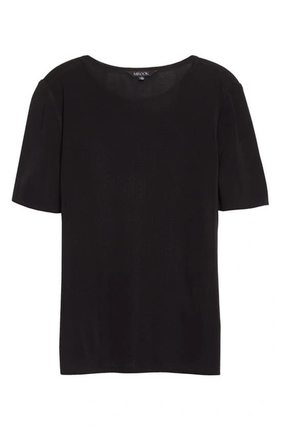 Shop Misook Short Sleeve Knit Tunic Top In Black