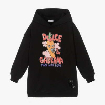 Shop Dolce & Gabbana Girls Black Dg Dress