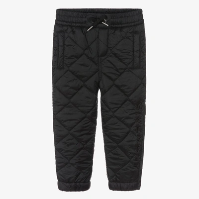 Shop Givenchy Boys Black Quilted Joggers
