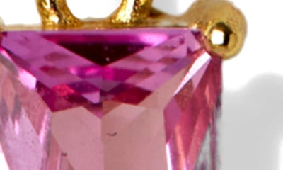 Shop Argento Vivo Sterling Silver Birthstone Pendant Necklace In October/ Pink