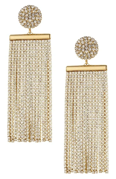 Shop Ettika Movement Crystal Drop Earrings In Gold