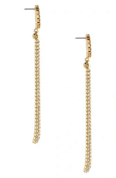 Ettika All The Movement Fringe Drop Earrings In 18k Gold Plate In Gold