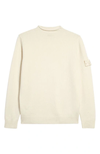 Stone Island Ghost Ivory-coloured Long-sleeved Sweater In Cashmere In White  | ModeSens