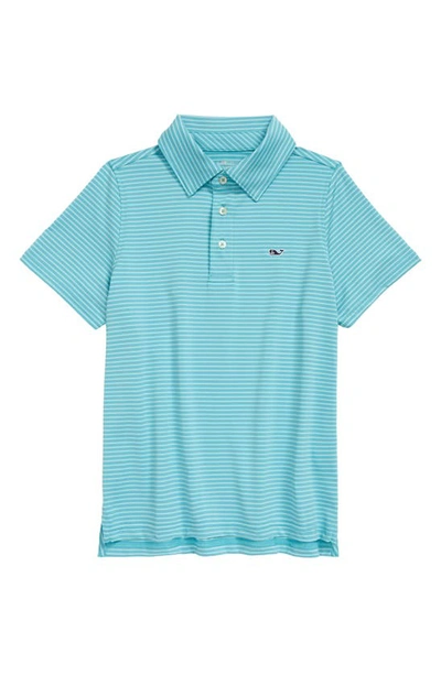 Shop Vineyard Vines Kids' Bradley Stripe Stretch Polo Shirt In 9248 Bradl