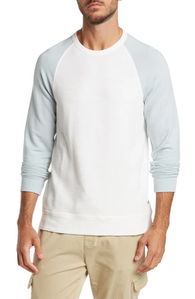 Shop Jason Scott Sheldon Raglan Sweater In Ivory/ Celestial Blue