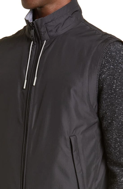 Shop Zegna Zephyr Reversible Vest In Black