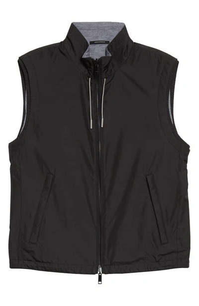 Shop Zegna Zephyr Reversible Vest In Black