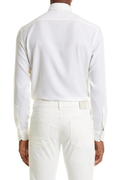 Zegna Trofeo Milano Cotton Button-up Shirt In White