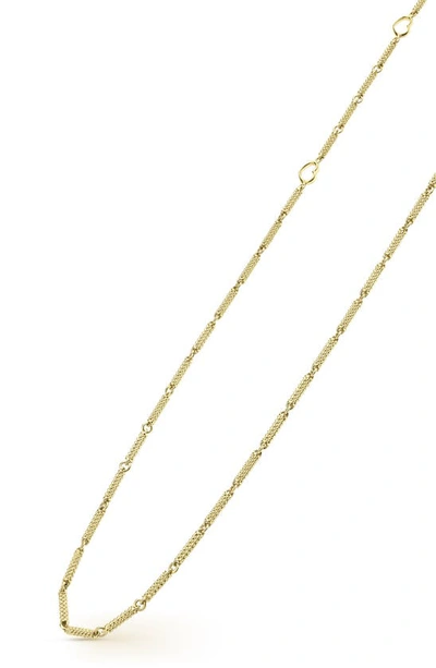 Shop Lagos Signature Caviar Station Necklace In Gold