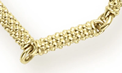 Lagos Signature Caviar Station Necklace In Gold