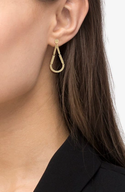 Lagos Caviar Bead Teardrop Earrings In Gold