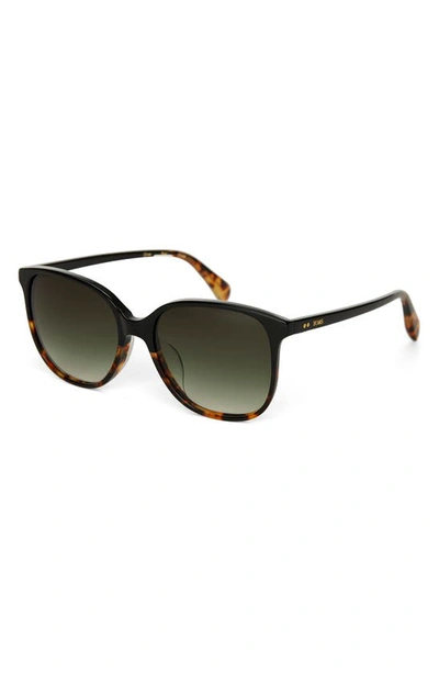 Shop Toms Sandela 55mm Gradient Square Sunglasses In Black Fade/olive Gradient