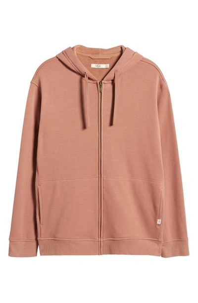 Shop Ugg Gordon Zip Hoodie In Dark Chestnut