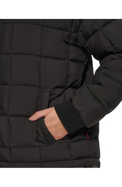 Shop Levi's 733™ Box Quilted Puffer Jacket In Black