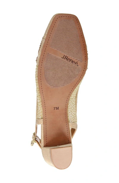 J. Reneé Faleece Crystal Embellished Slingback Pump In Gold